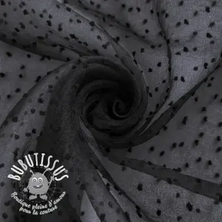 Tulle pour jupe tutu DOTS black