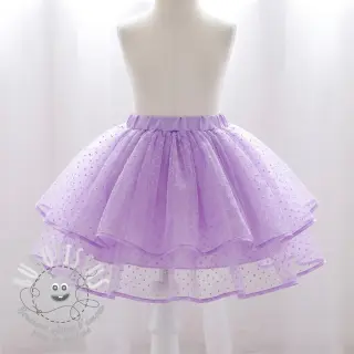 Tulle pour jupe tutu DOTS lilac