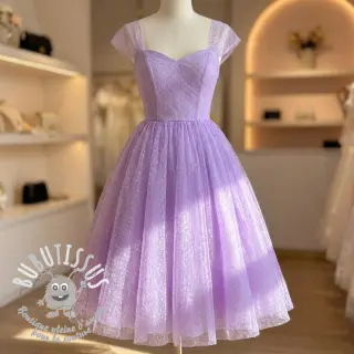 Tulle pour jupe tutu DOTS lilac