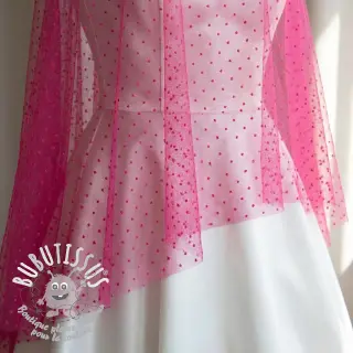 Tulle pour jupe tutu DOTS dark blue