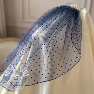 Tulle pour jupe tutu DOTS dark blue