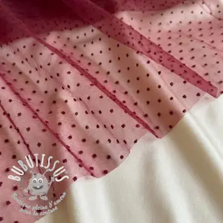 Tulle pour jupe tutu DOTS bordeaux