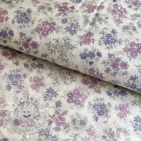 Lyocell avec lin et soie Retro Flowers design C