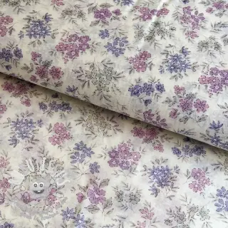 Lyocell avec lin et soie Retro Flowers design C