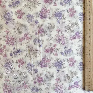 Lyocell avec lin et soie Retro Flowers design C