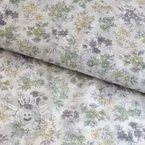Lyocell avec lin et soie Retro Flowers design D