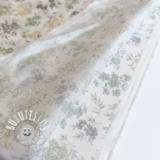 Lyocell avec lin et soie Retro Flowers design D