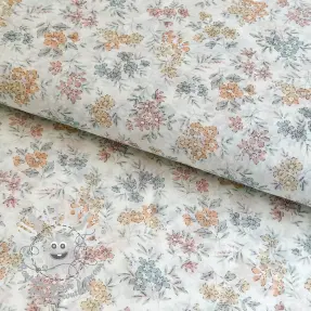 Lyocell avec lin et soie Retro Flowers design E
