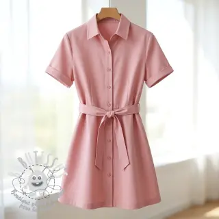 Tissu coton TWILL Mango olive pink