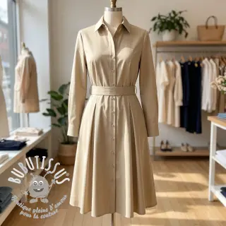 Tissu coton TWILL Mango light sand