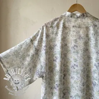 Lyocell avec lin et soie Retro Flowers design D