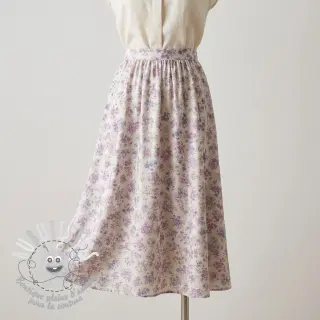 Lyocell avec lin et soie Retro Flowers design C
