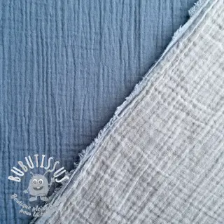 Tissu double gaze/mousseline DOUBLE FACE cloud blue