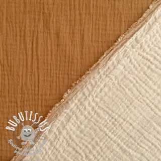 Tissu double gaze/mousseline DOUBLE FACE light pebble