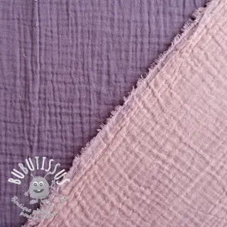 Tissu double gaze/mousseline DOUBLE FACE lavender