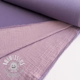 Tissu double gaze/mousseline DOUBLE FACE lavender