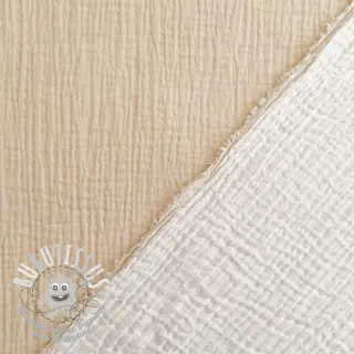 Tissu double gaze/mousseline DOUBLE FACE sand