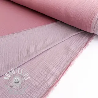 Tissu double gaze/mousseline DOUBLE FACE lilac