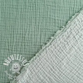 Tissu double gaze/mousseline DOUBLE FACE light mint