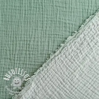 Tissu double gaze/mousseline DOUBLE FACE light mint