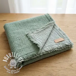 Tissu double gaze/mousseline DOUBLE FACE light mint