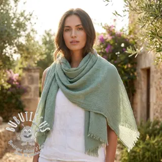 Tissu double gaze/mousseline DOUBLE FACE light mint