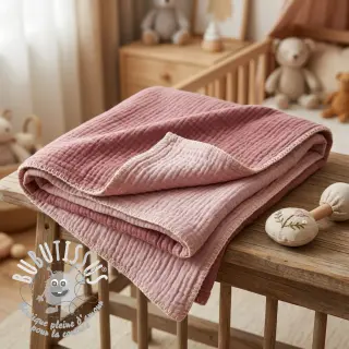 Tissu double gaze/mousseline DOUBLE FACE lilac
