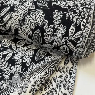 Tissu déco jacquard Valerian allover noir