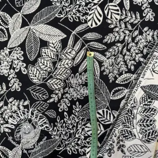 Tissu déco jacquard Valerian allover noir