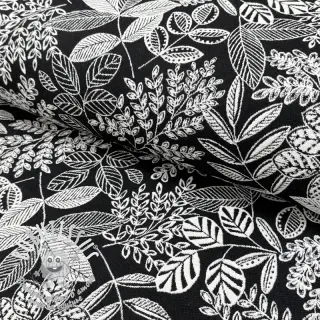 Tissu déco jacquard Valerian allover noir