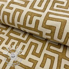 Tissu déco RAFFIA ocre