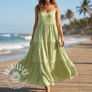Viscose lin BUBBLY lime cream