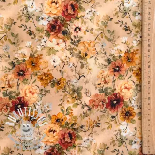 Viscose RAYON POPLIN Flower sea design E