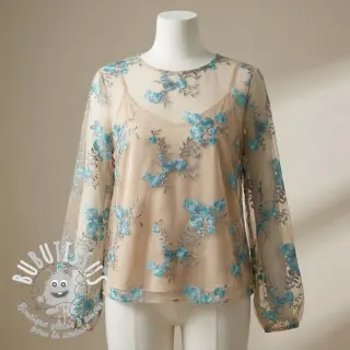Tulle pour jupe tutu Big flowers