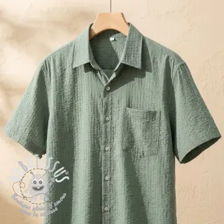 Tissu coton BUBBLE khaki