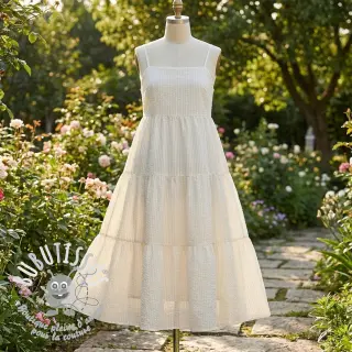 Tissu coton BUBBLE ecru