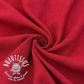 Viscose lin WASHED dark red