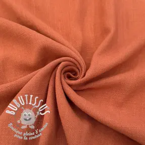 Viscose lin WASHED terracotta
