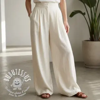 Viscose lin WASHED ecru
