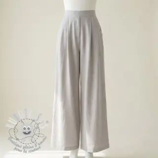 Viscose lin WASHED light grey