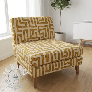 Tissu déco RAFFIA ocre