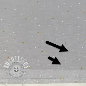 Tissu coton Sweet bear star light grey ORGANIC 2nd class