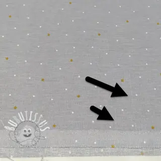Tissu coton Sweet bear star light grey ORGANIC 2nd class