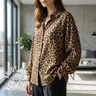 Viscose RADIANCE Wild skin brown digital print