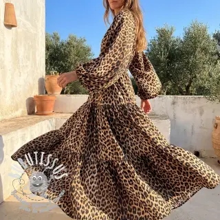 Viscose RADIANCE Wild skin brown digital print