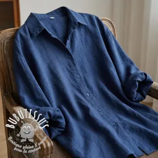 Viscose lin WASHED marine