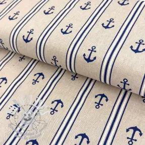Tissu déco Linenlook Stripe Maritime