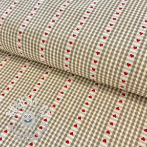 Tissu coton COSY ficelle