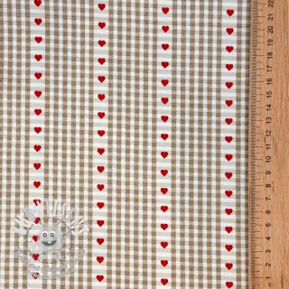 Tissu coton COSY ficelle