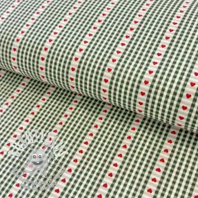 Tissu coton COSY vert